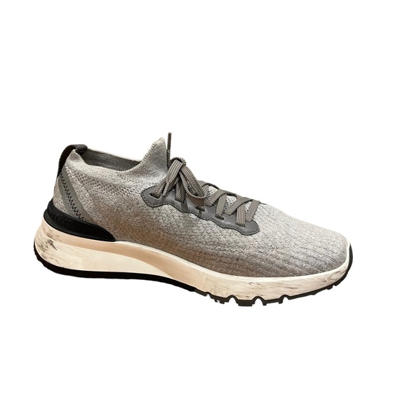 Brunello Cucinelli Mens Grey Cotton Knit Trainers - Picture 7 of 9